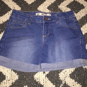 Denim shorts girl